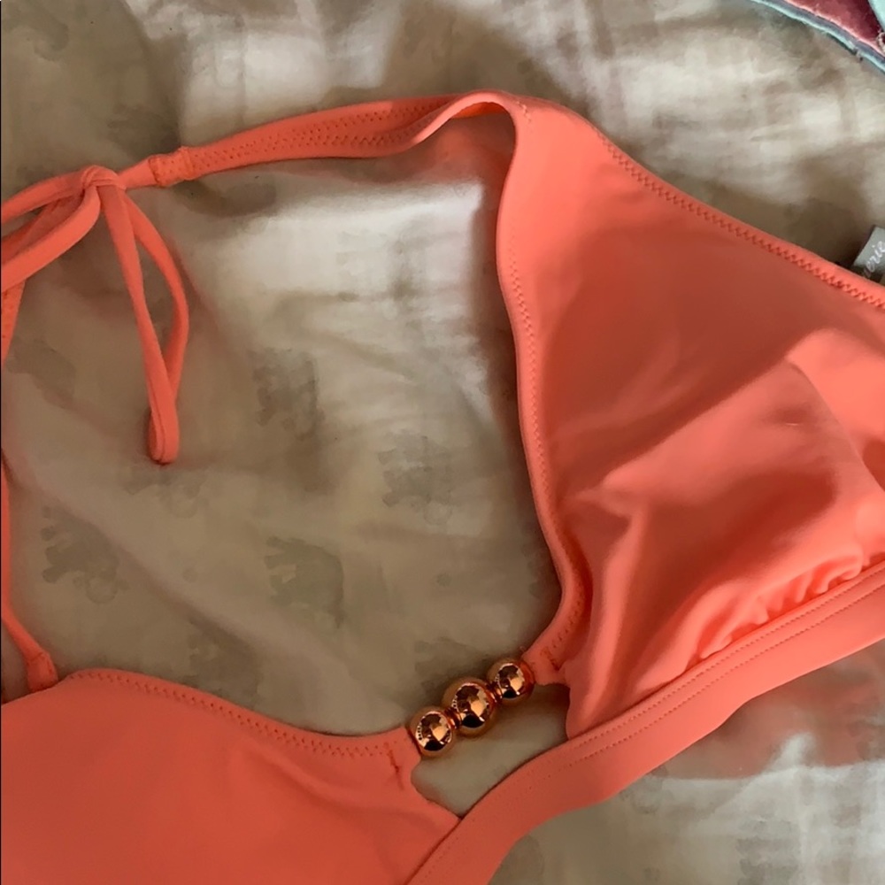 Adorable coral bikini top